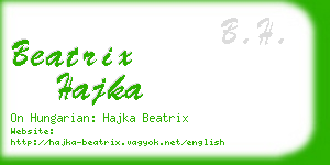 beatrix hajka business card
